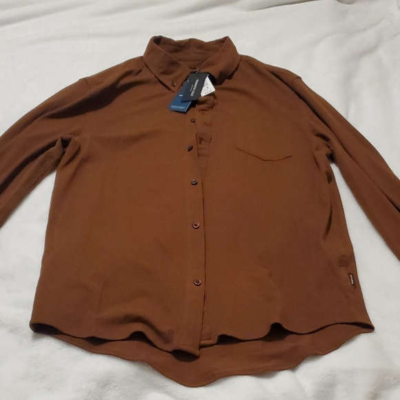 Kenneth Cole Chocolate Brown Shirt - Picture 1 of 5